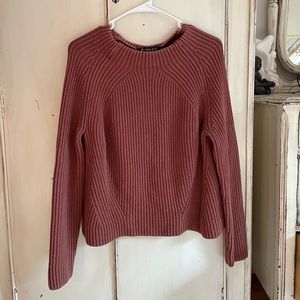 Athleta burnt orange knit sweater, size M